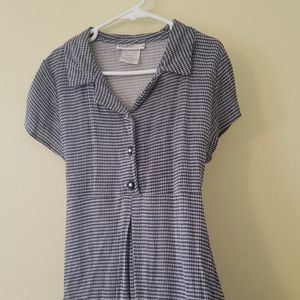 Girls midi dress with flower buttons